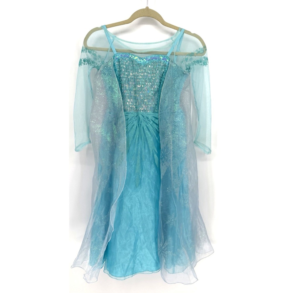 Authentic Disney Store Princess Dress Frozen ELSA Ice Queen Costume Kids 7/8